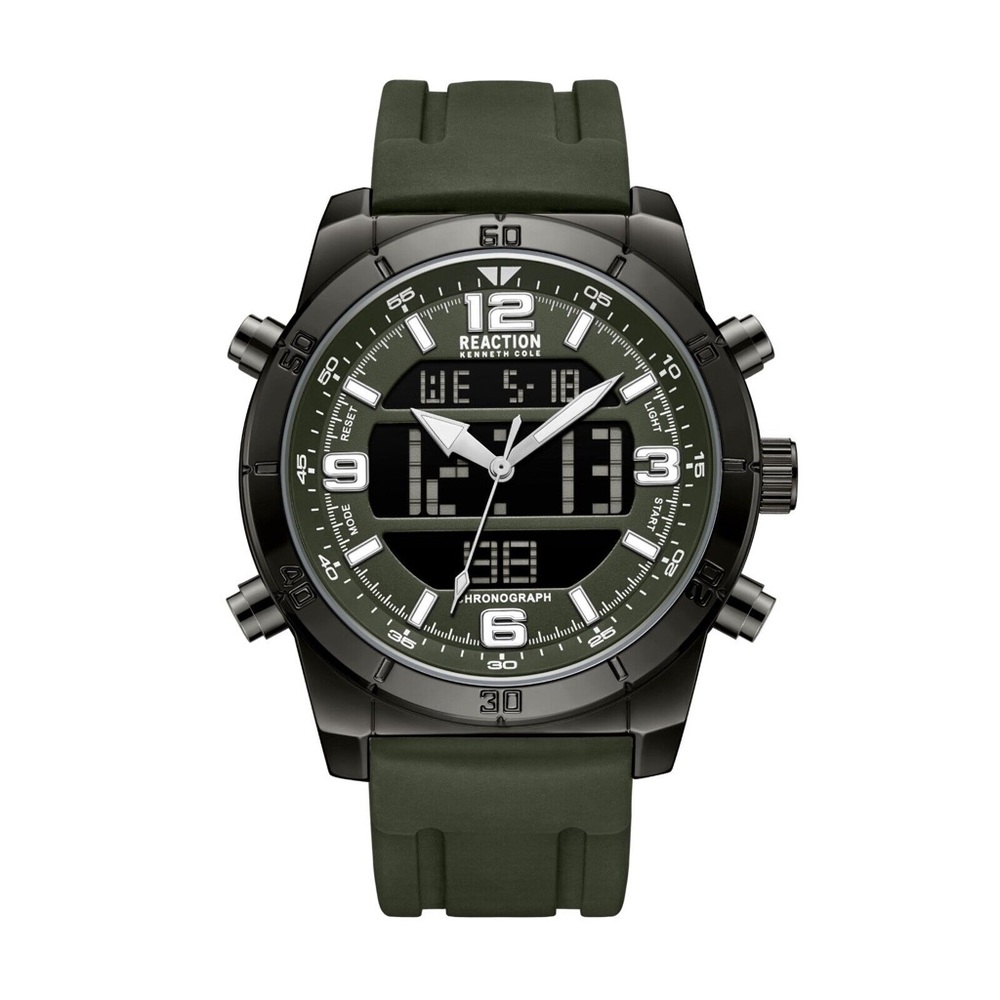Kenneth Cole Reaction Men's Analog
Digital Watch Leather Strap